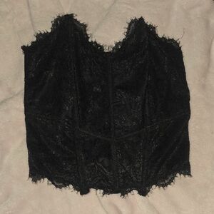Black Lace Corset Top